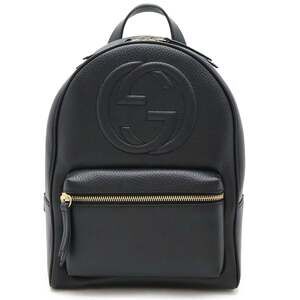 GUCCI Black Leather Backpack